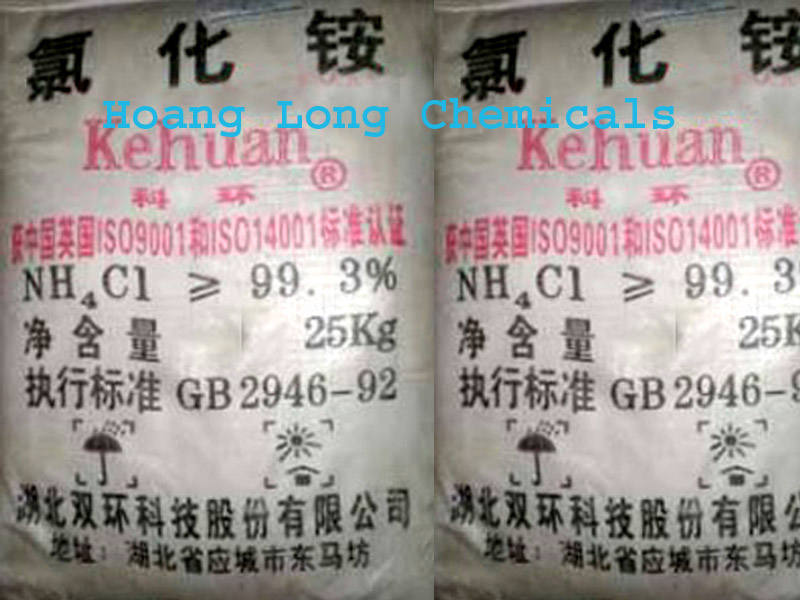 Ammonium Chloride - Công Ty TNHH Sản Xuất Dịch Vụ Thương Mại Hóa Chất Hoàng Long